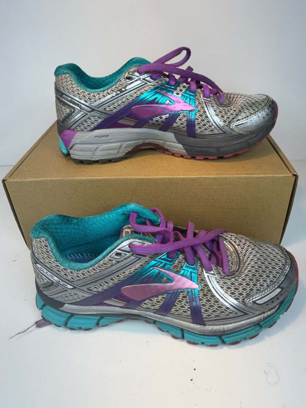 Brooks Adrenaline GTS 17 Running Shoes Silver Purple